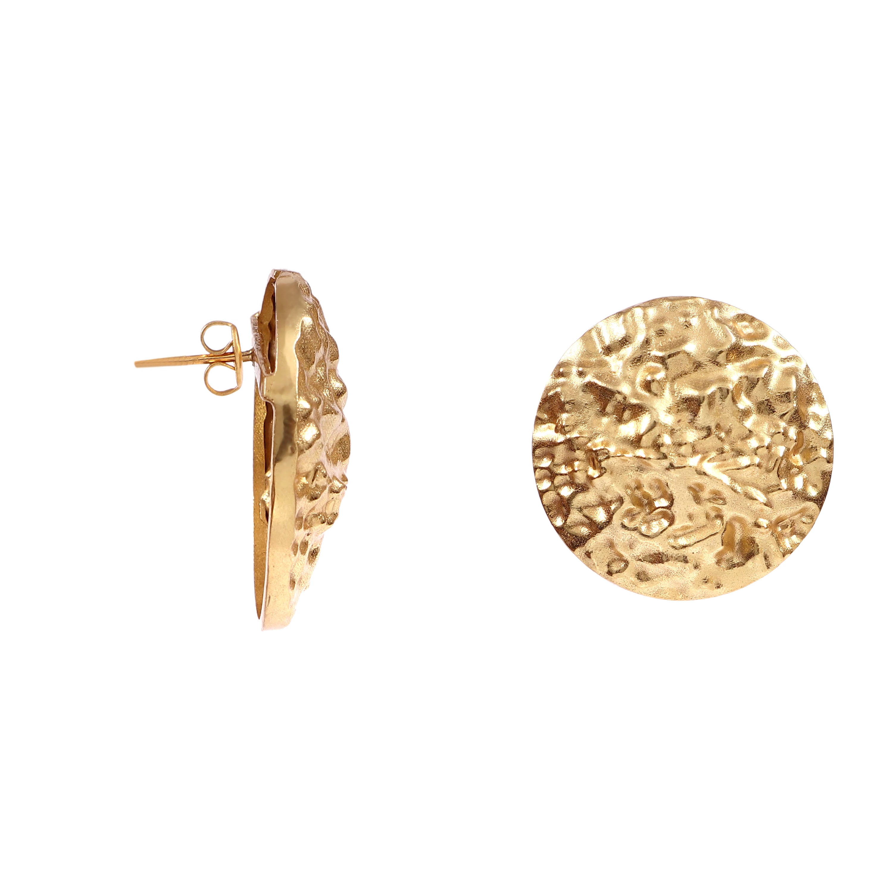 Crater Coin Earrings