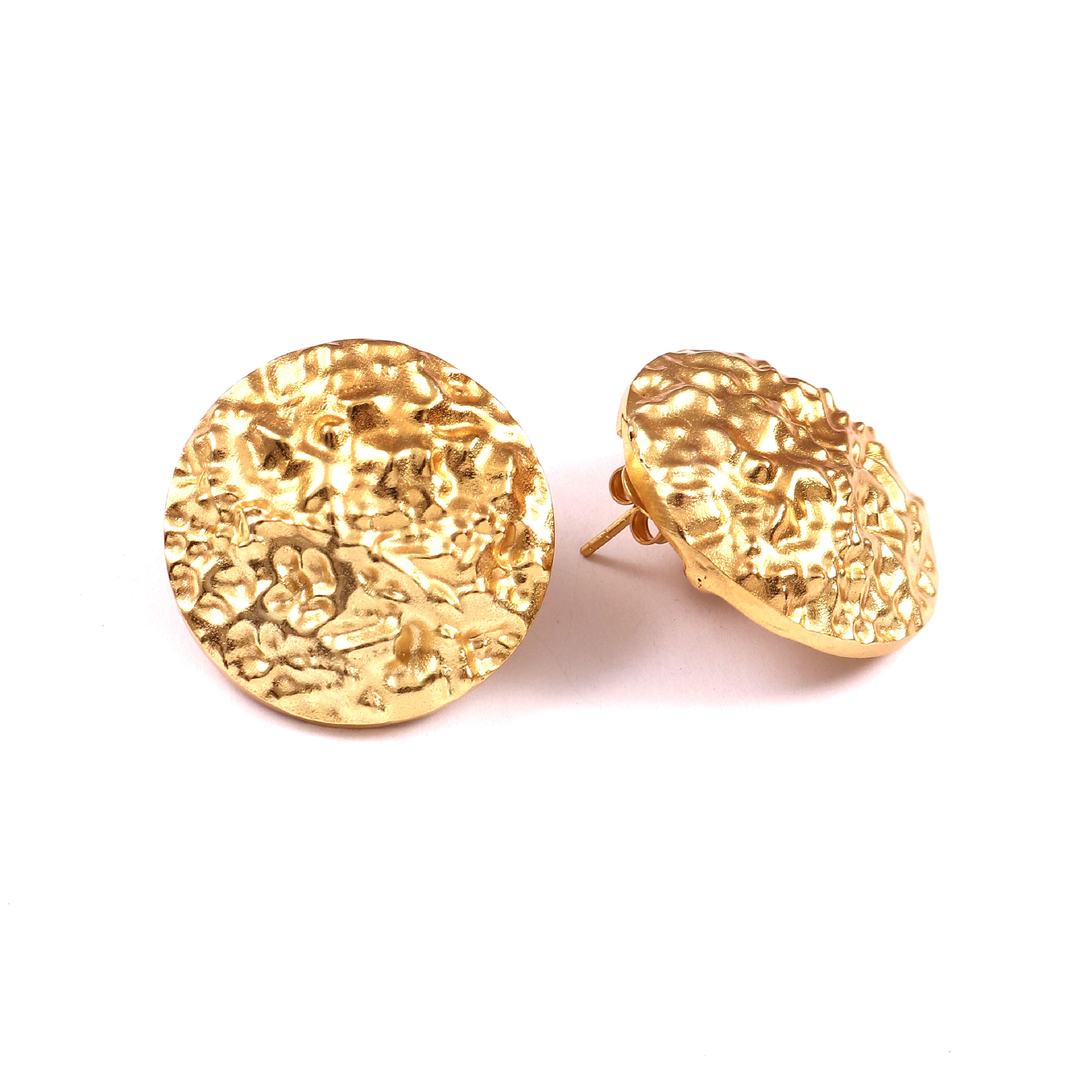 Crater Coin Earrings