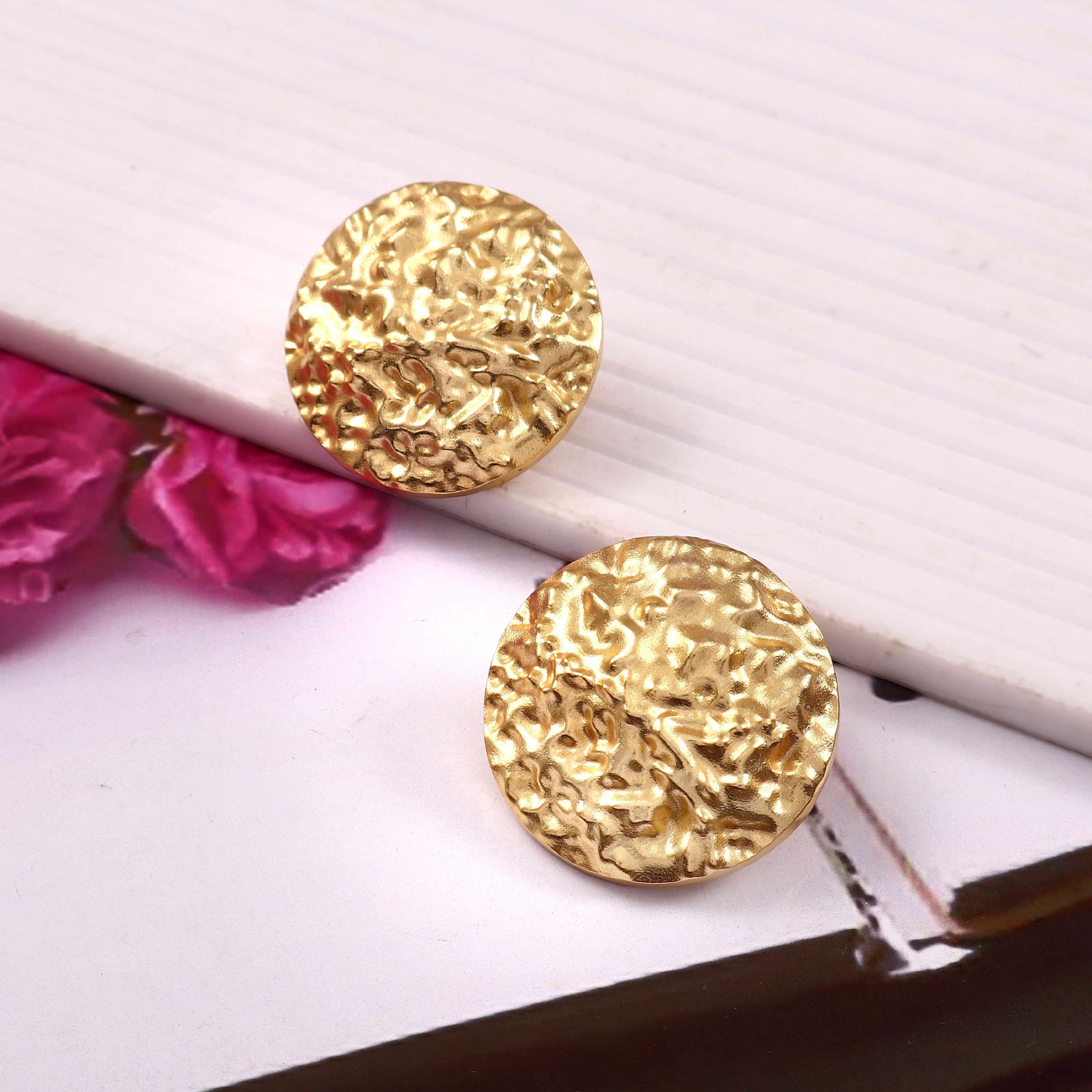 Crater Coin Earrings