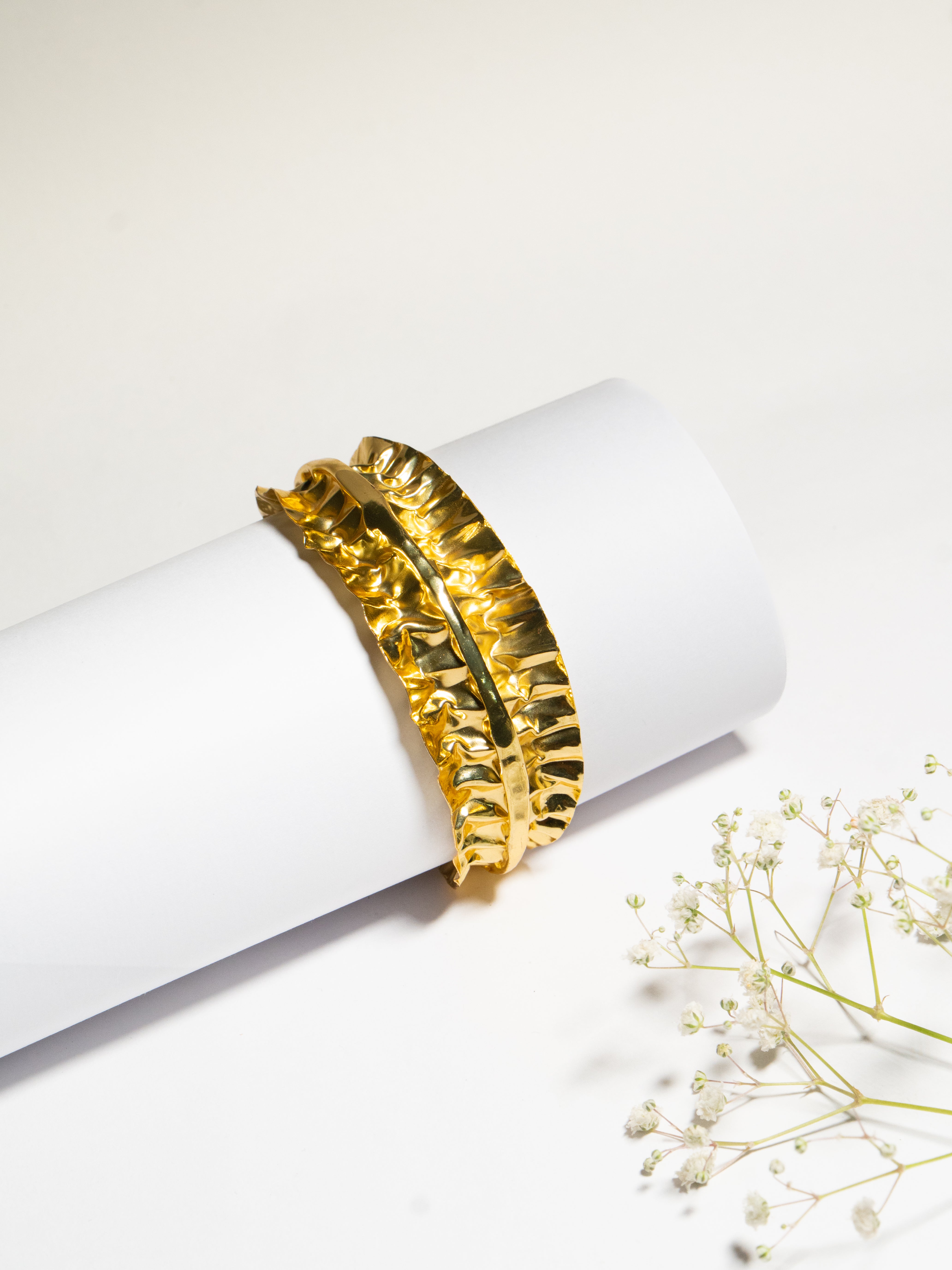 Golden Ripple Cuff