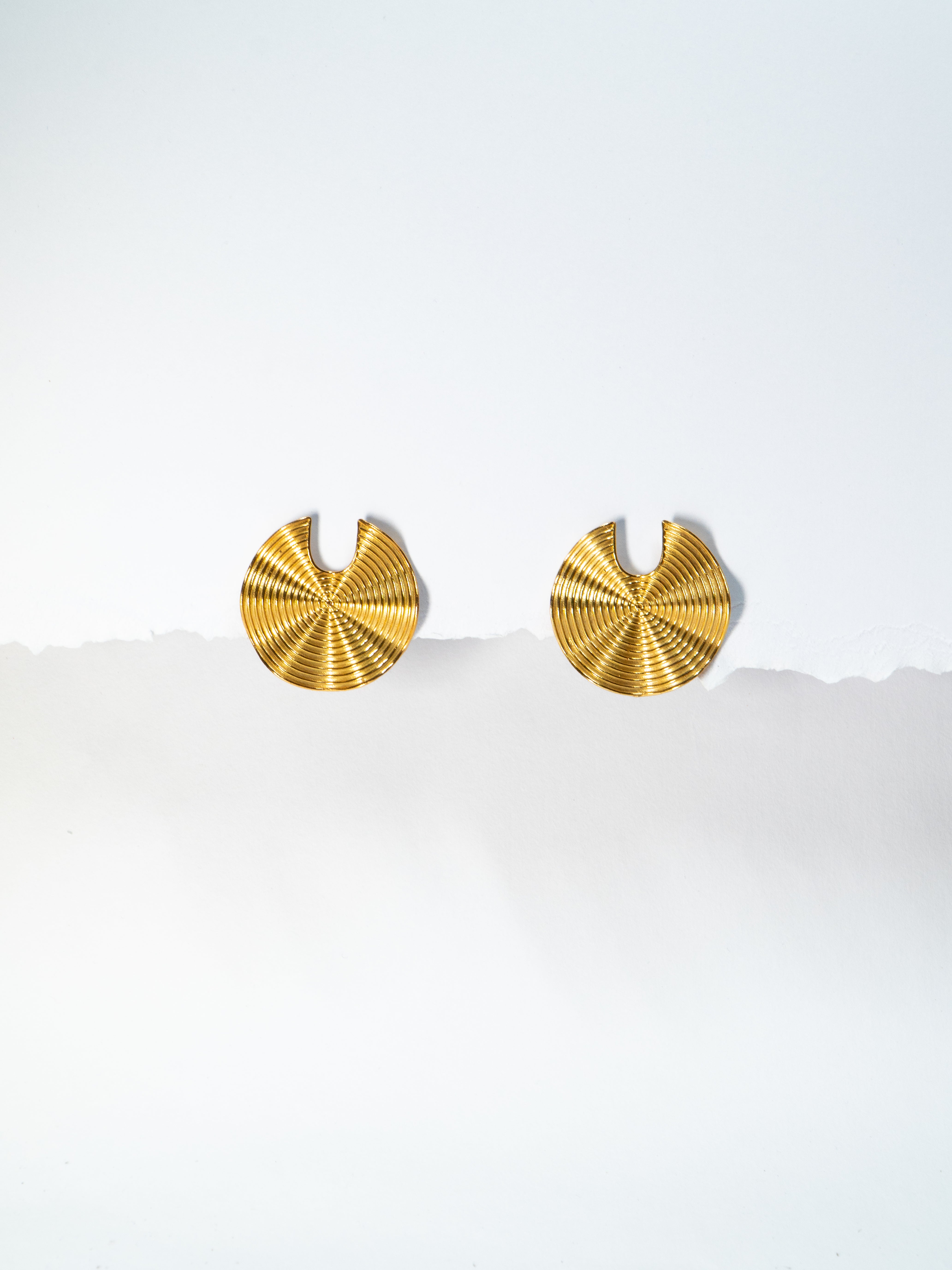 Golden Round Studs