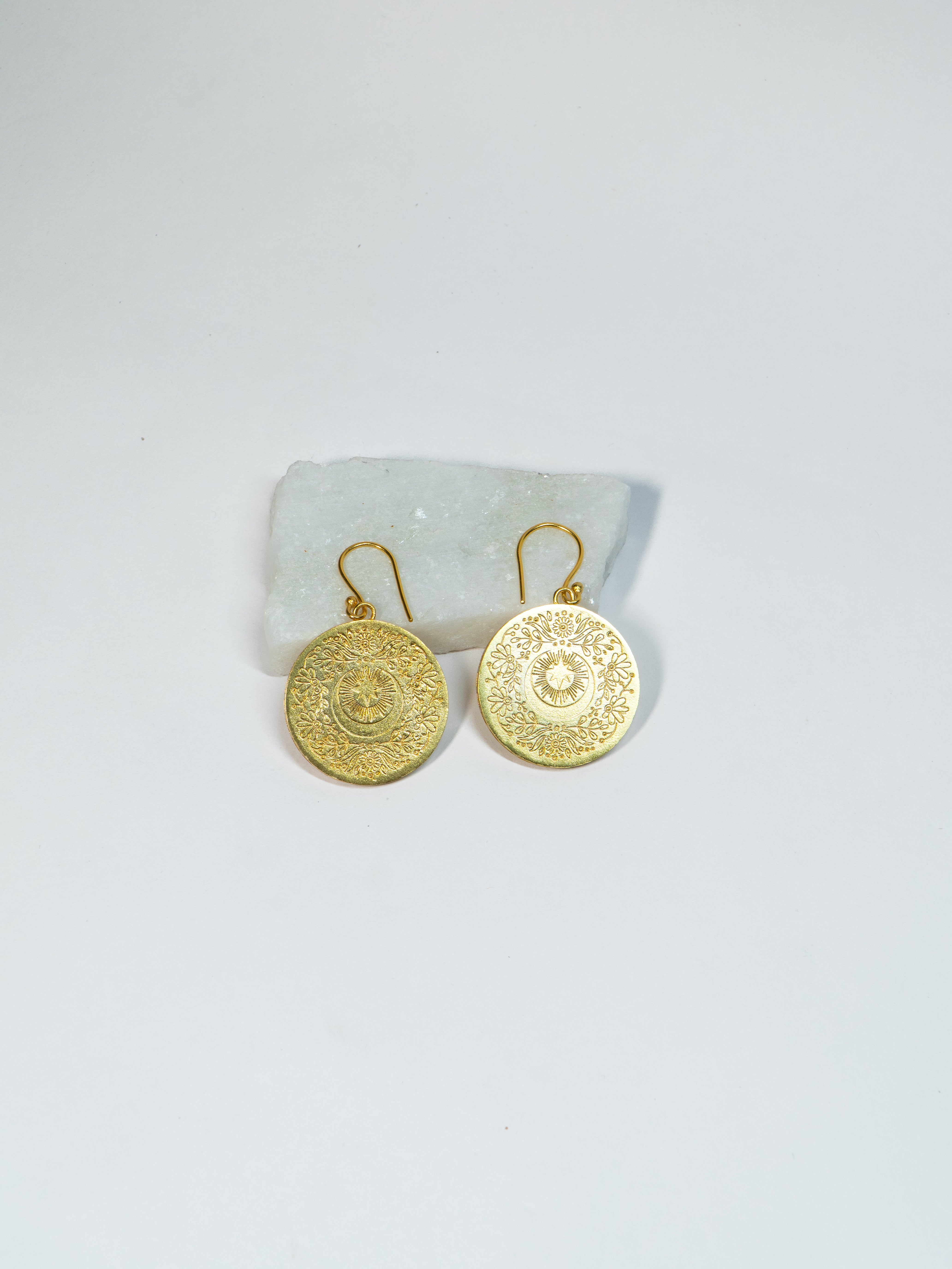 Golden Coin Earrings