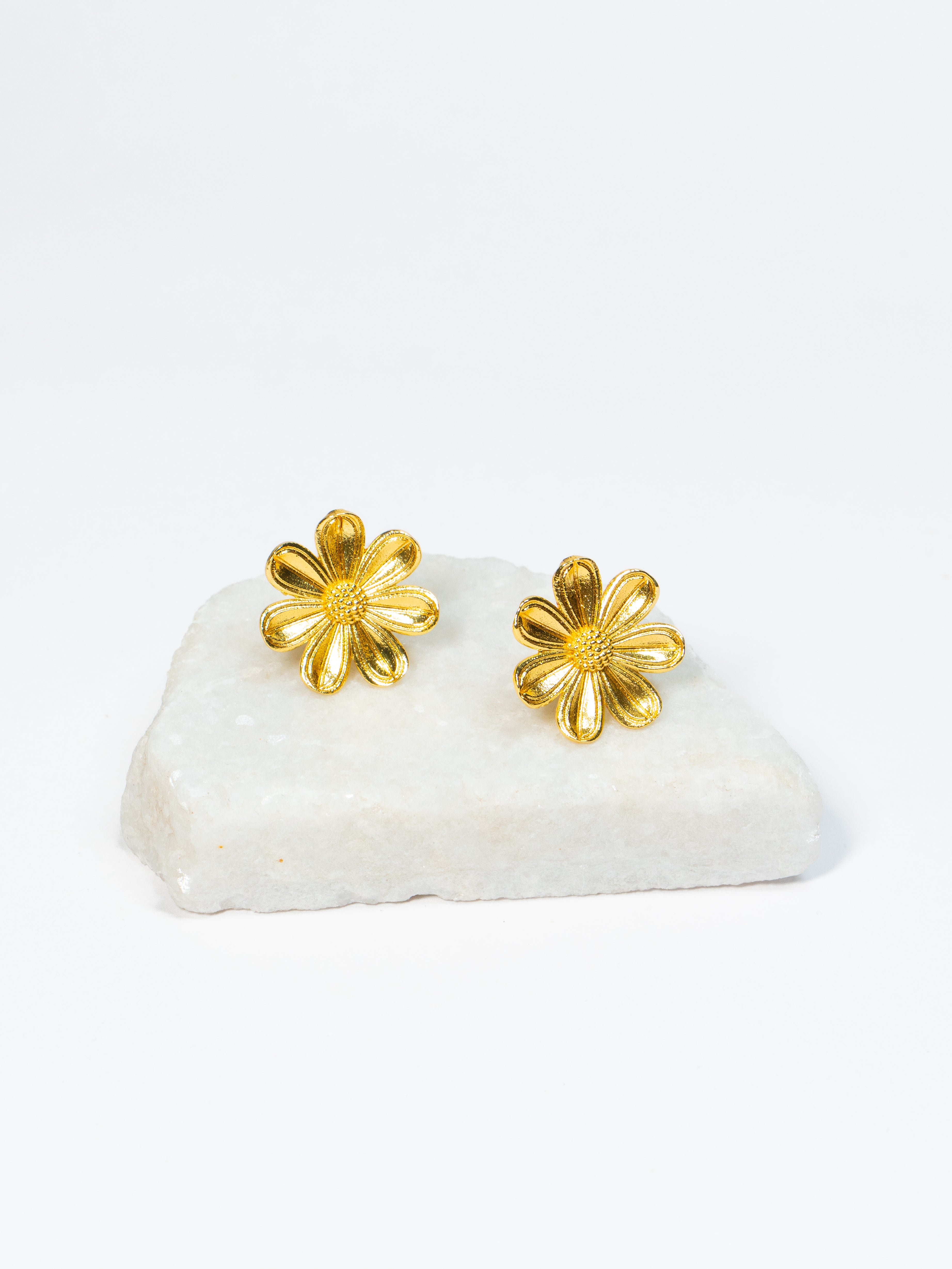 Golden Glitter Studs