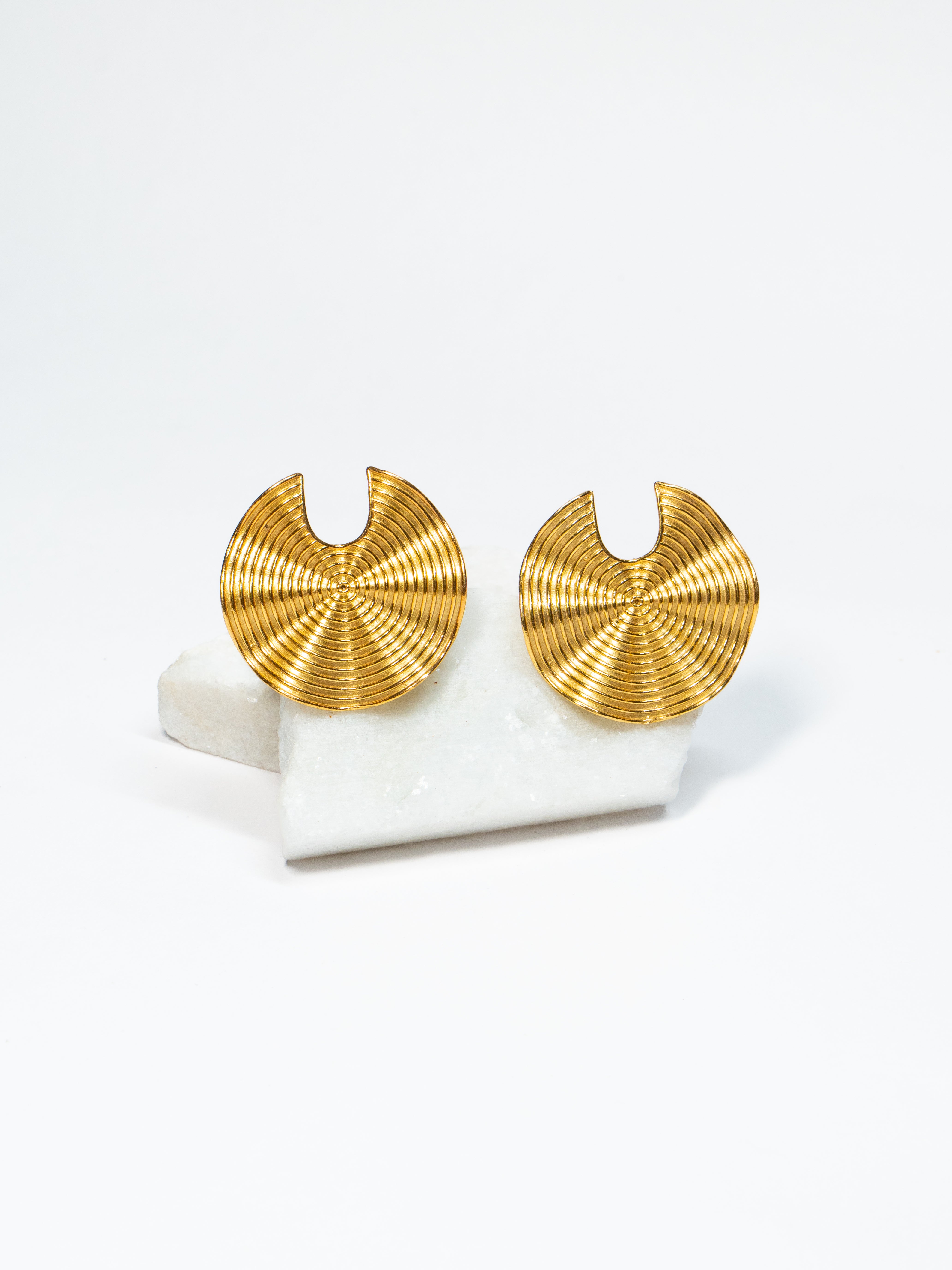 Golden Round Studs