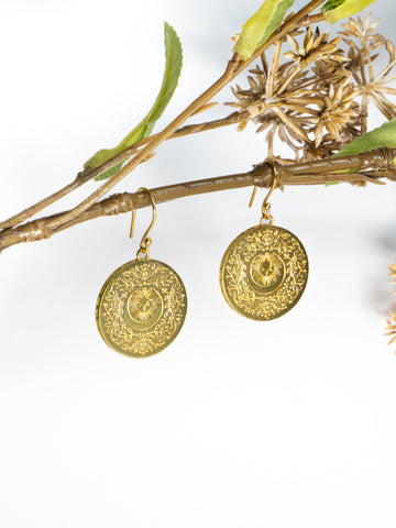 Golden Coin Earrings