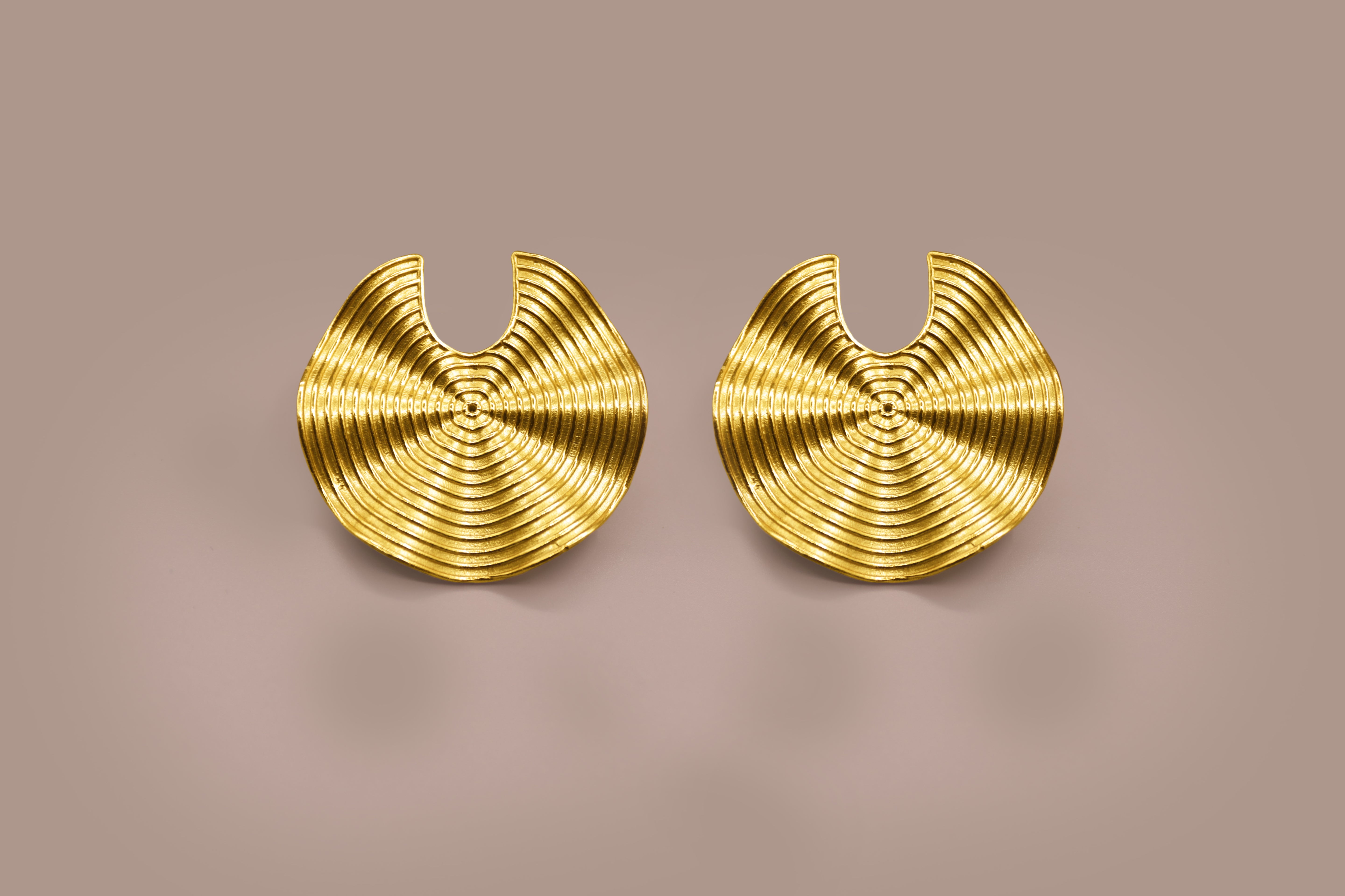 Golden Round Studs