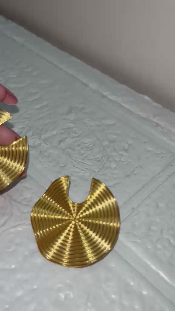 Golden Round Studs