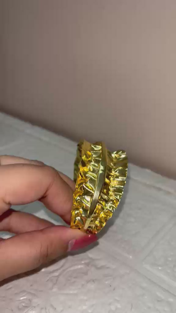 Golden Ripple Cuff